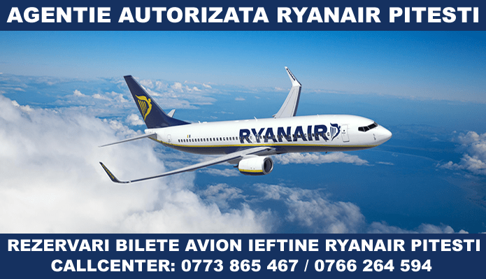 Bilete avion ieftine reprezentanta Pitesti - Ryan Air - check-in si PLF gratuit in agentie
