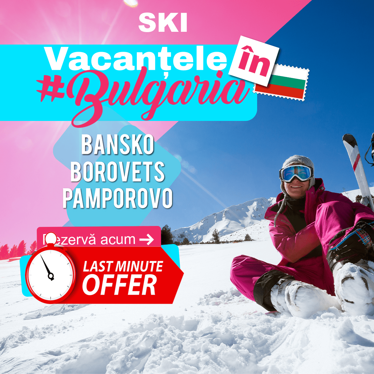 Last minute oferte Ski 2023 Bulgaria - tarife - rezervari online
